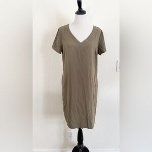 Apt. 9 Olive V-Neck Midi Dress with pockets